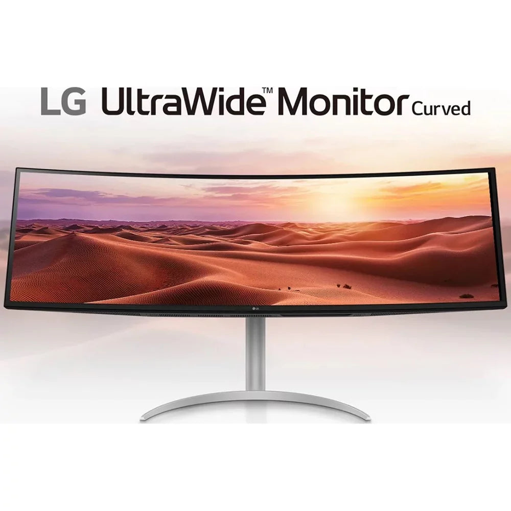 Open Box  49WQ95C-W 49" 32:9 Curved UltraWide DQHD (5120 x 1440) Nano IPS Monitor, NVIDIA G-SYNC matching & AMD FreeSync Premium Pro, HDMI 2.1 and USB Type-C, Tilt/Height/Swivel Adjustable
