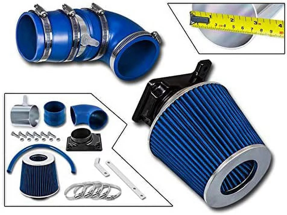 Rtunes Racing Short Ram Air Intake Kit + Filter Combo BLUE appropriate For 02-07 Mitsubishi Lancer 2.0L â€¦