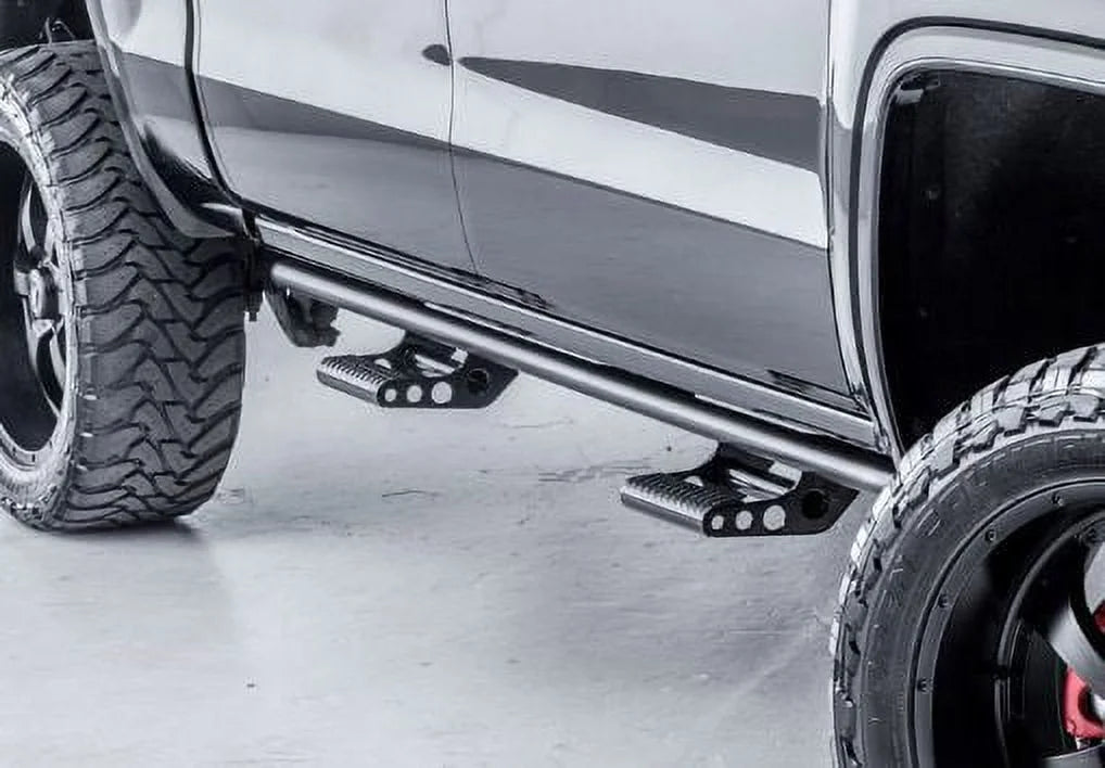 N-Fab by RealTruck Rkr Rails | Textured Black | T074Rkrqc | matching with 2007-2021  Tundra Double Cab All Beds, SRW Gas