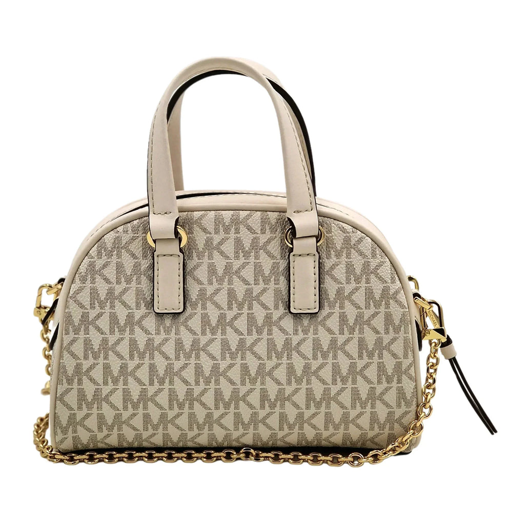 Michael Kors Williamsburg Extra Small Logo Bowling Crossbody Bag - Vanilla