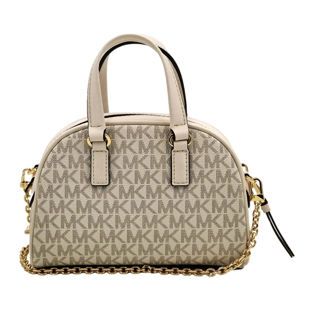 Michael Kors Williamsburg Extra Small Logo Bowling Crossbody Bag - Vanilla