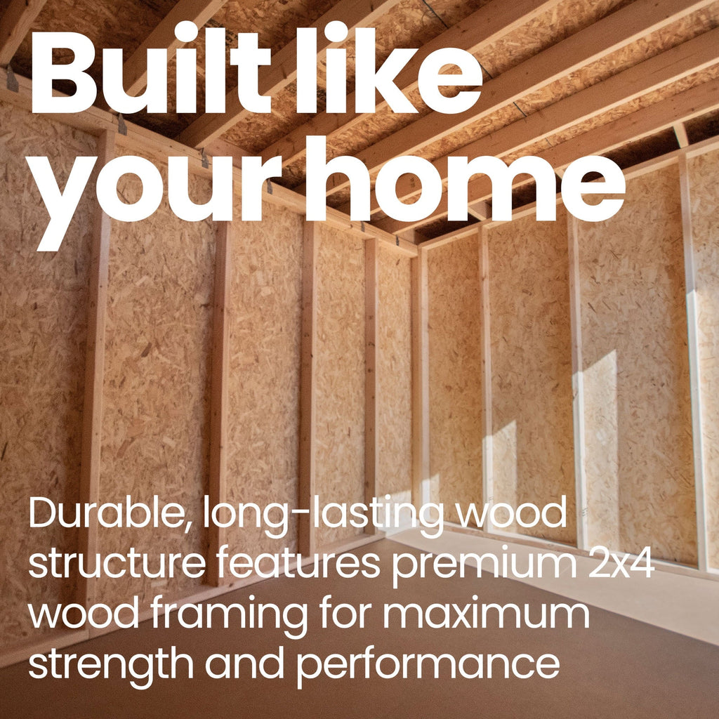 Wood Storage Shed (Floor Included). x 12 ft. Handy Home Products Tribeca 8 ft
