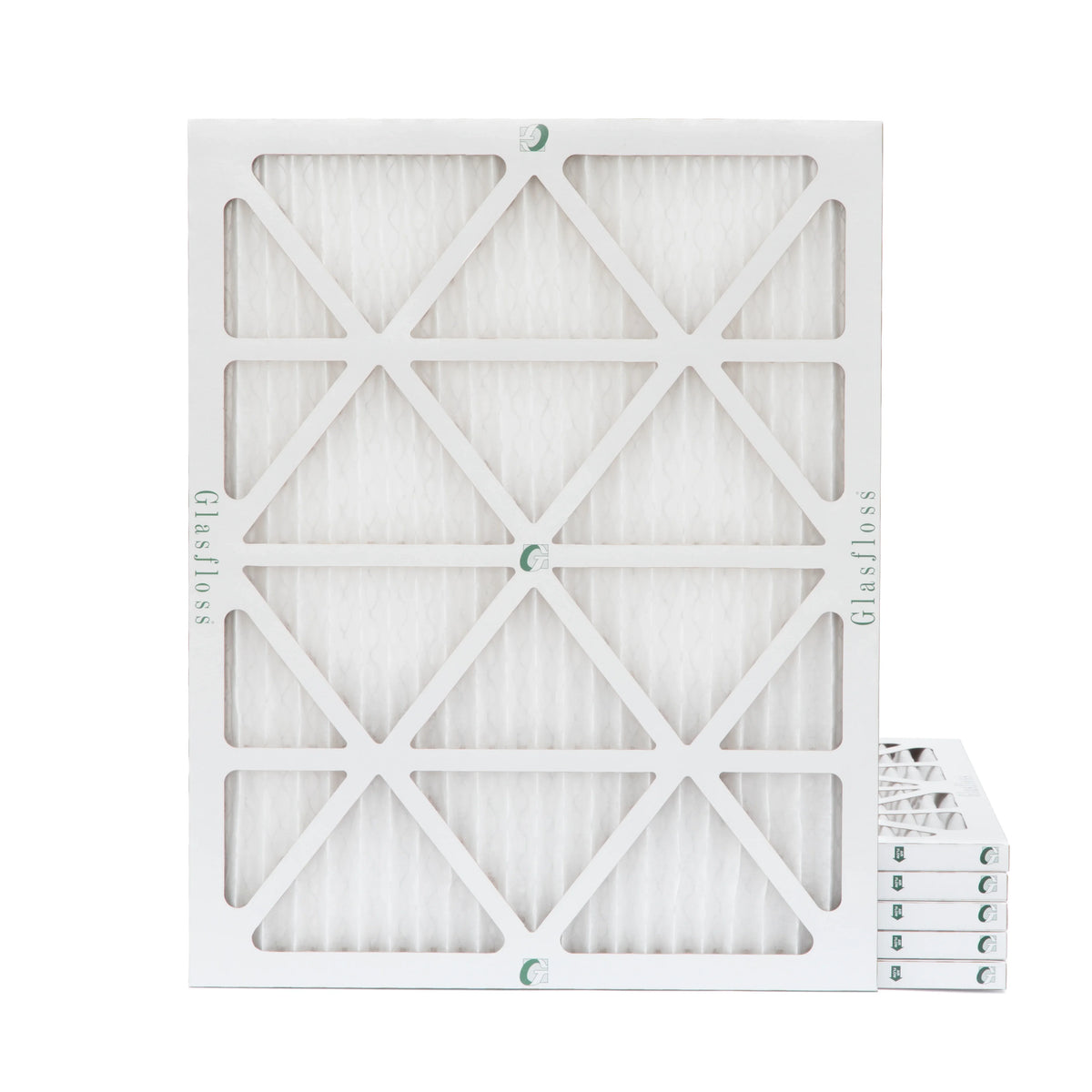 6 Pack. 18x20x1 Merv 13 Pleated AC Furnace Air Filters by Glasfloss Industries