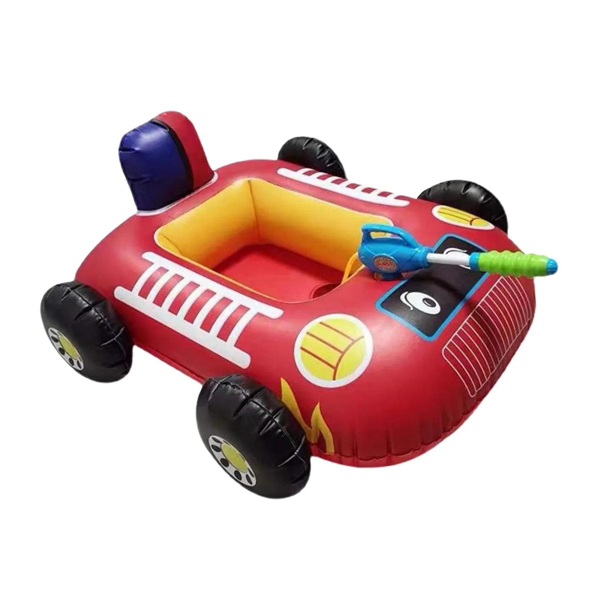 Cartoon Car Design Kids Pool Floats with moisture Squirt Pool Floats Raft for Beach Red