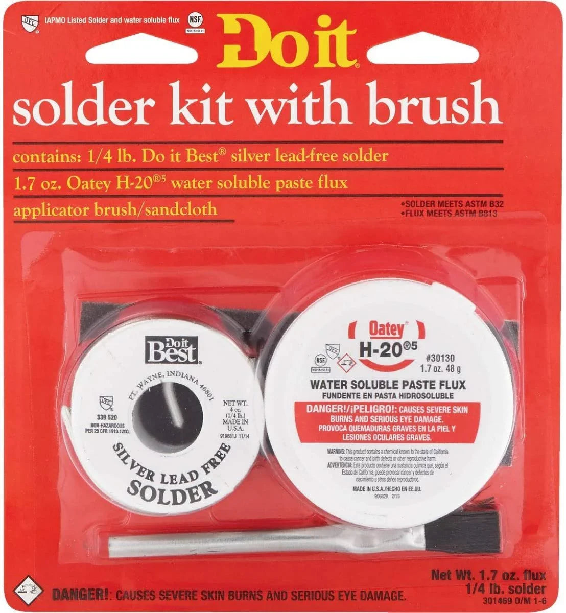Oatey S C S 53070 moisture Soluble Lead-Free Paste Flux Kit