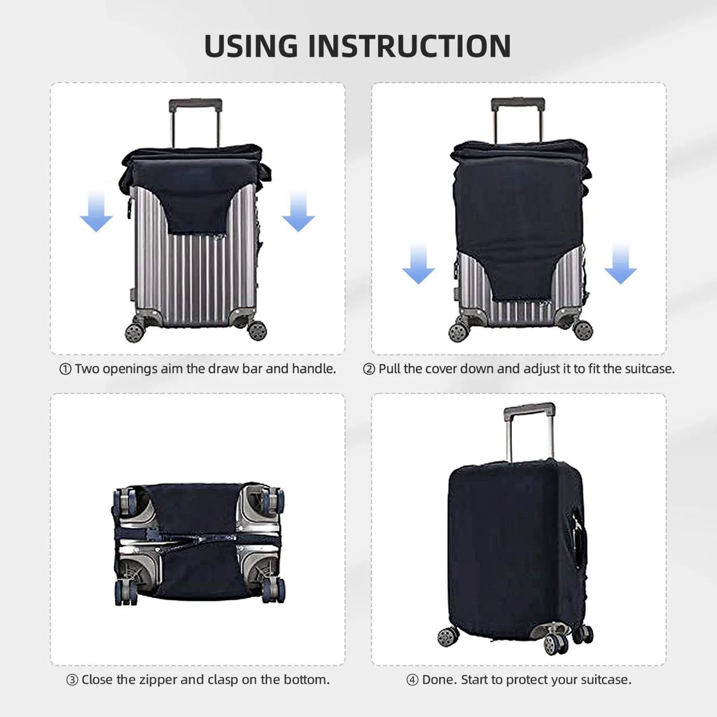 Junzan Green  Print Washable Luggage shield - Fashion Suitcase Protector Fits 18-32 Inch Luggage