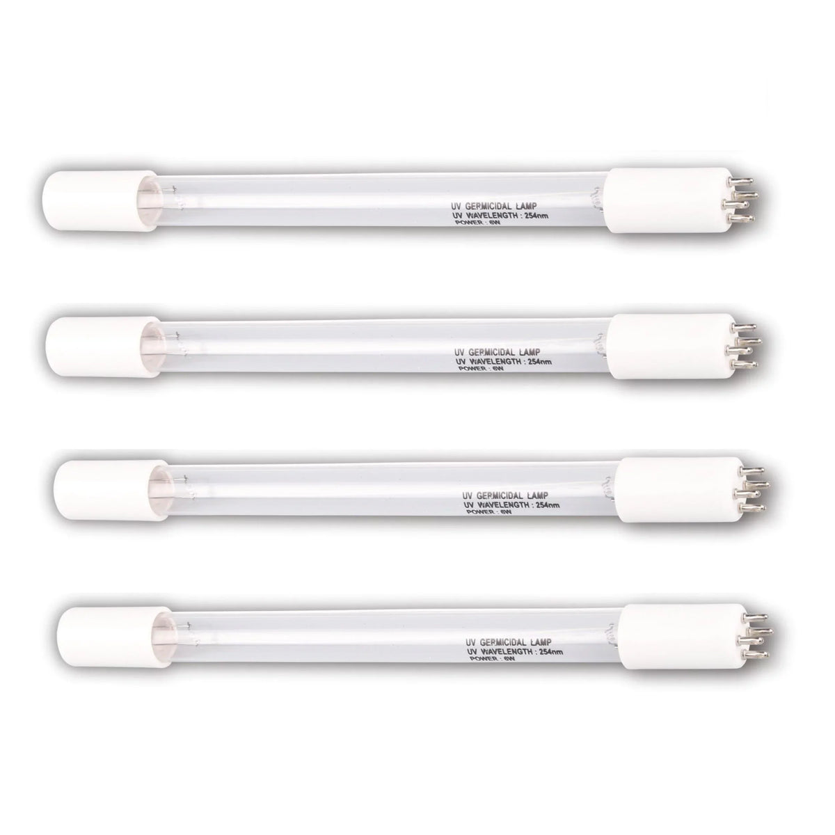 Bluonics (4pcs) 6W UV Replacement Bulb 4 Prong for our liquid Purifier Ultraviolet Light System