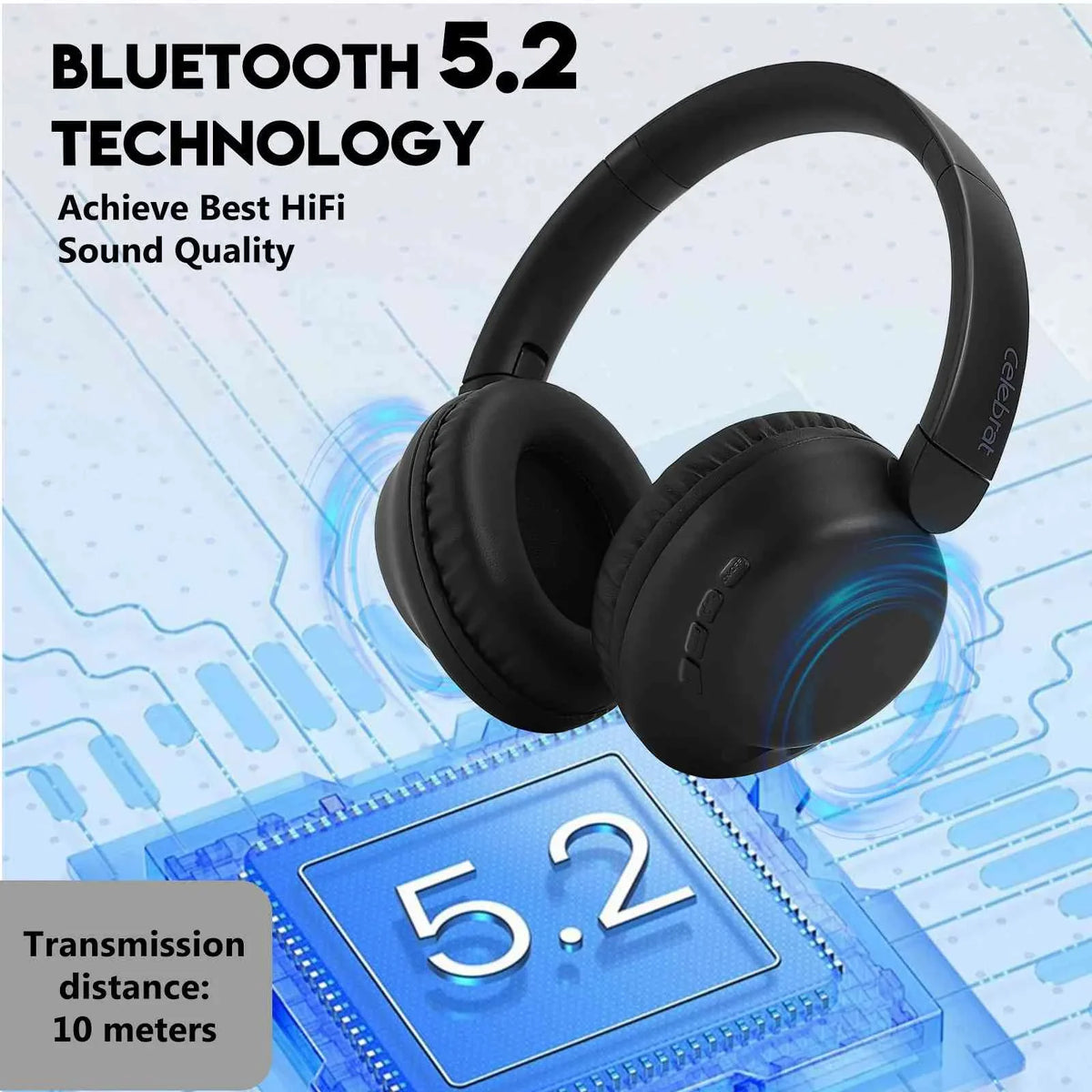 UrbanX Perfect Comfort 955 II Overhead Wireless Bluetooth Headphones For  Gear S3 classic LTE Noise-Cancelling, with – Black