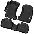 Ledkingdomus Floor Mats for 2019-2024 Subaru Forester 3D TPE Rubber Front & 2nd Seat 2 Row Liner Set All-atmospheric conditions