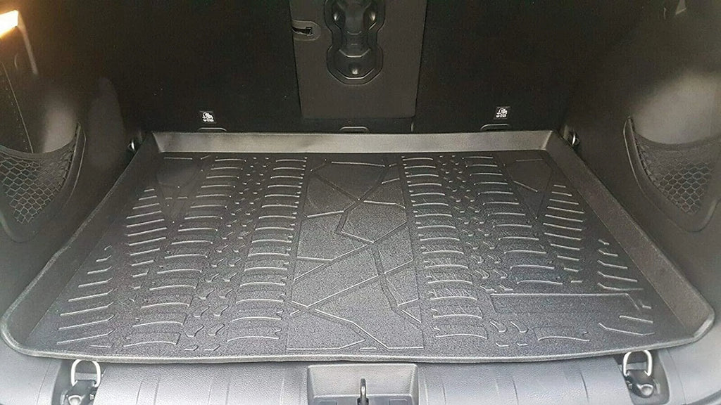 EACCESSORIES EA Cargo Liner – Trunk Mat for Jeep Renegade 2015-2023 – atmospheric conditions-impervious Trunk Mats for Cars with Raised Lip – Non-Slip Car Trunk Mat Rubber – Easy to Install – Laser Pre-Cut Design