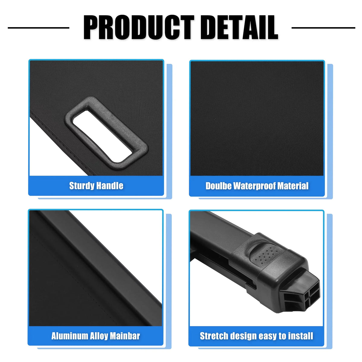 Unique Bargains Retractable Cargo shield Rear Trunk protector Shield Shade Ajustable Fit for Nissan Rogue 2021-2024 Black