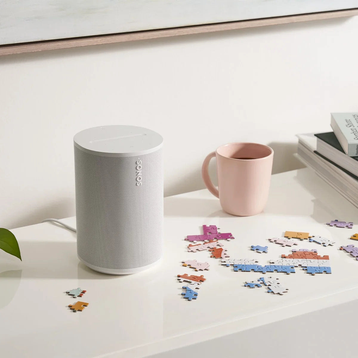 Sonos Era 100 Voice-Controlled Wireless Smart Speakers with Bluetooth, Trueplay Acoustic Tuning Technology, &  Voice Control Built-In - Pair (White)