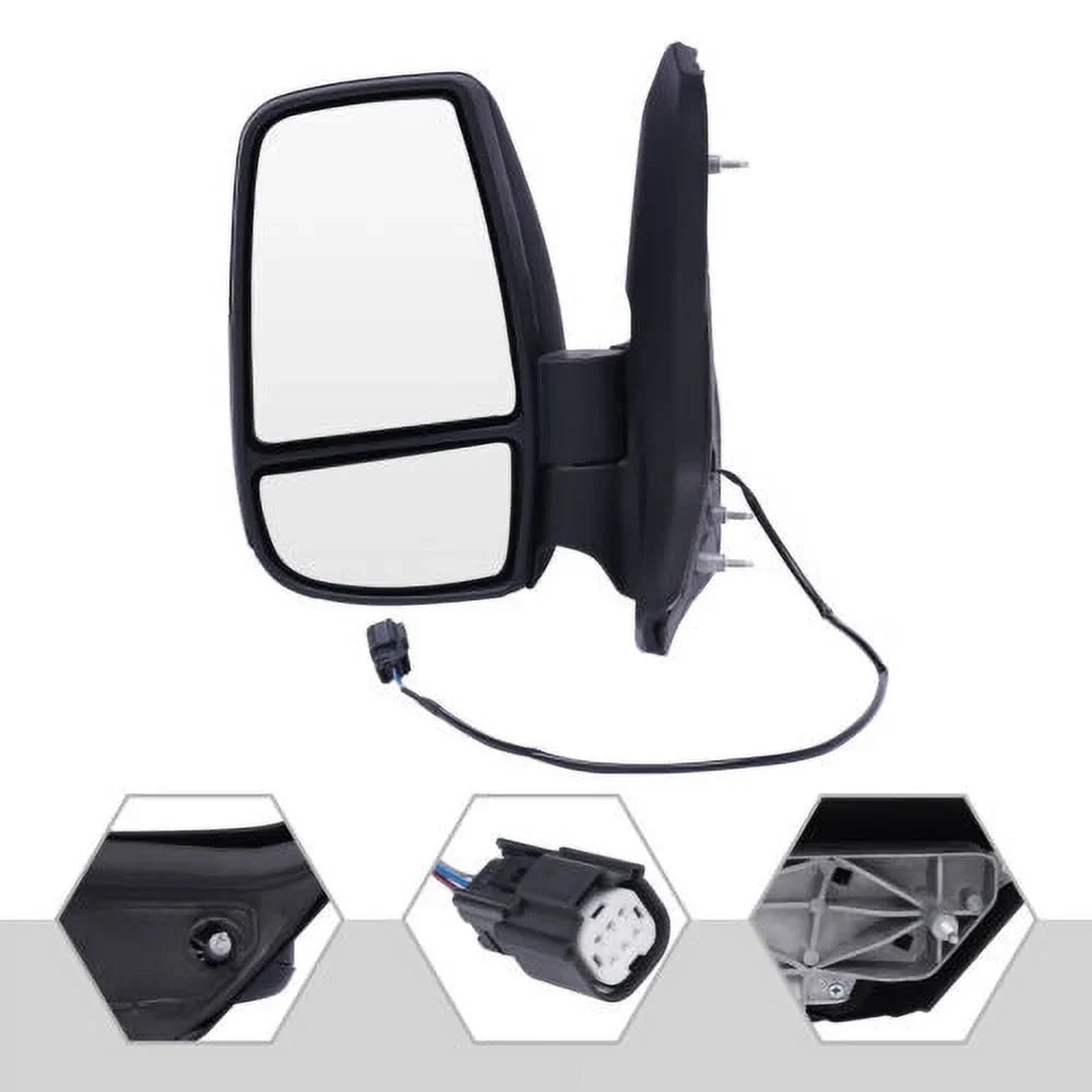 Front Left Side Rear View Mirror Black For  Transit 150 250 350 2015-2022
