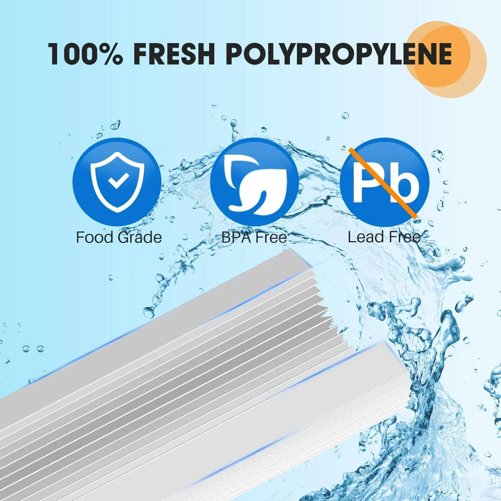 PUREPLUS 10" x 4.5" Whole House Pleated Sediment Filter for Well liquid, Replacement Cartridge for GE FXHSC, Culligan R50-BBSA, Pentek R50-BB, DuPont WFHDC3001, American Plumber W50PEHD, GXWH40L, 4Pack