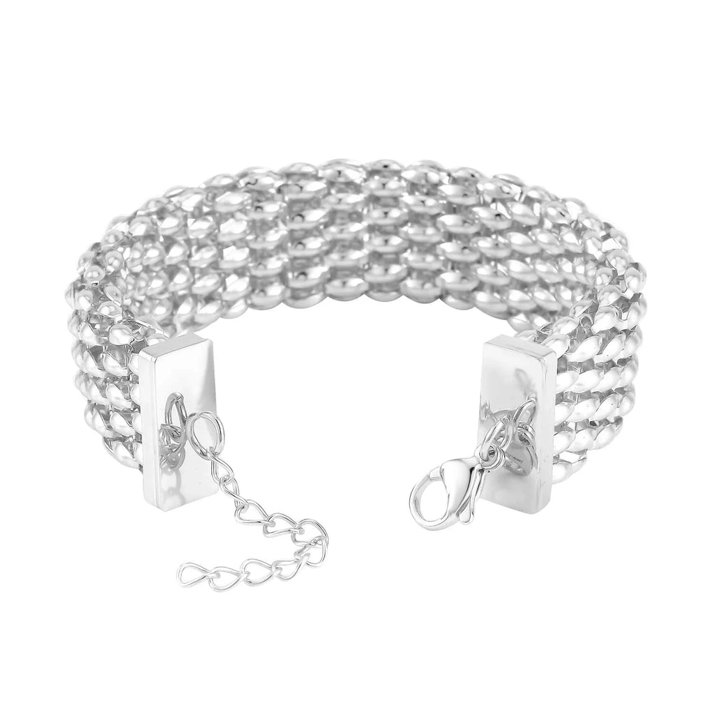 Shop LC Stainless Steel Mesh Chain Bracelet for Women Jewelry Size 7.5-9" Birthday Mothers Day Gifts for Mom