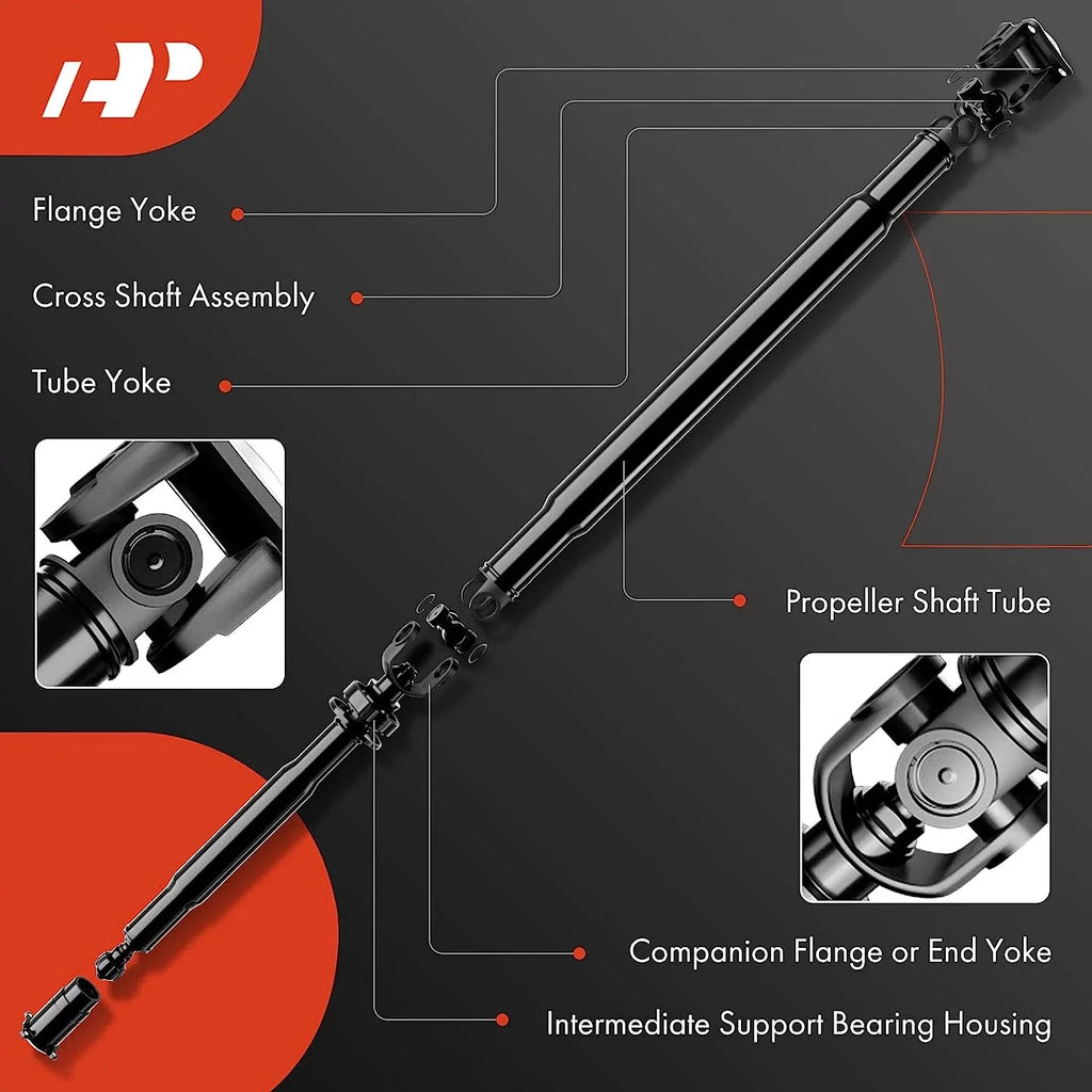 A-Premium Front Complete Drive Shaft Prop Shaft Driveshaft Assembly suitable with Chevrolet Blazer 1995-1997 & GMC Jimmy 1995 & Oldsmobile Bravada 1996-1997, AWD, Replace# 19201891, 26028429