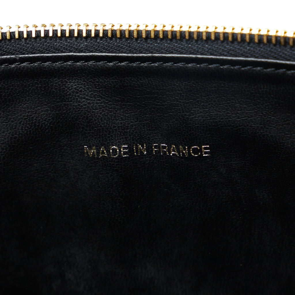 Pre-Owned Authenticated Chanel CC Caviar Vanity Bag Leather Black Unisex (Good)